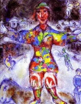 Multicolor Clown contemporary Marc Chagall Oil Paintings